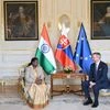 Slovakia President with India's President Droupadi Murmu