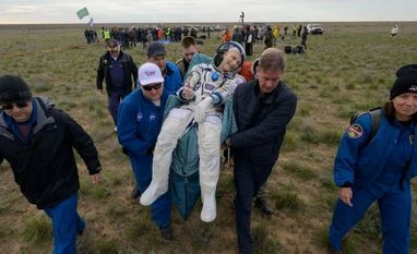 Nasa astronaut Don Pettit Nasa astronaut Don Pettit is carried to a medical tent shortly after he and Roscosmos cosmonauts Alexey Ovchinin and Ivan Vagner landed in their Soyuz MS-26 spacecraft near the town of Zhezkazgan, Kazakhstan on April 19, 2025