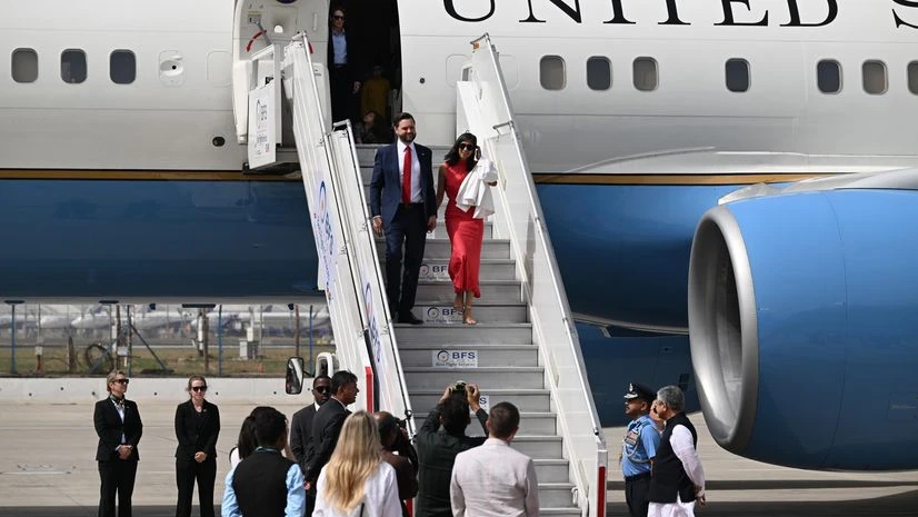 JD Vance and his wife Usha Vance in New Delhi JD Vance and his wife Usha Vance in New Delhi