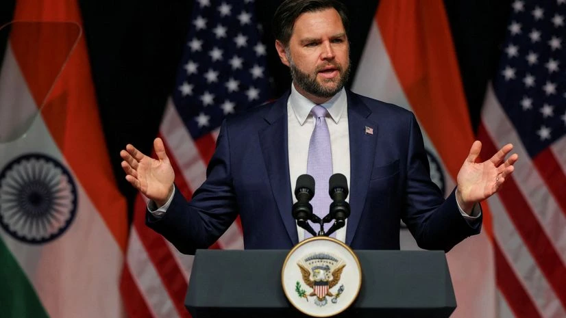 JD Vance, JD Vance in India, JD Vance India US Vice President JD Vance delivers a speech in India