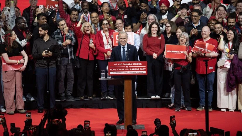 Mark Carney, Prime Minister of Canada and Liberal Party leader, delivers his victory speech after a stunning comeback in the national election Mark Carney, Prime Minister of Canada and Liberal Party leader, delivers his victory speech after a stunning comeback in the national election
