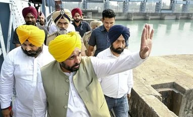 Punjab Chief Minister Bhagwant Mann with Bhakra Beas Management Board at Nangal Dam Punjab-Haryana water dispute explained