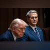 Scott Bessent, right, with US President Donald Trump