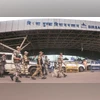 Security personnel check premises of Birsa Munda Airport during high alert in Ranchi on Friday. (Photo: PTI) Security personnel check premises of Birsa Munda Airport during high alert in Ranchi on Friday. (Photo: PTI)