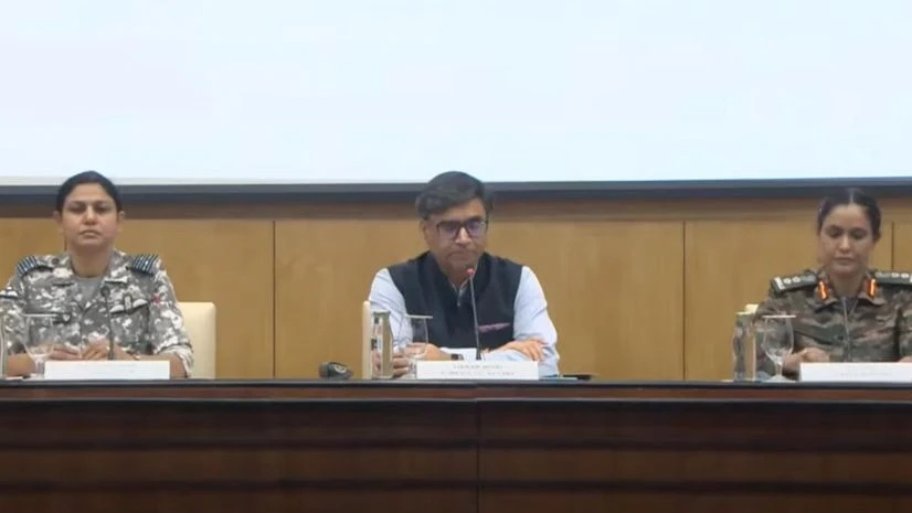 Vikram Misri, Sofiya Qureshi, Vyomika Singh Vikram Misri, Sofiya Qureshi, Vyomika Singh