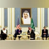 Donald Trump and Crown Prince Mohammed bin Salman at Al-Yamamah Palace Donald Trump and Crown Prince Mohammed bin Salman at Al-Yamamah Palace