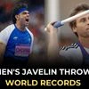 Top 20 throws in javelin throw events history