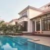 The Salvador Villas in Socorro, Goa, complete with private pools, water bodies, and abundant foliage