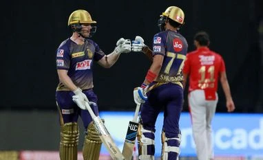 Gill and Morgan playing for KKR in IPL Gill and Morgan playing for KKR in IPL