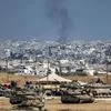 The Israeli military conduct operations along the northern Gaza Strip border on May 20