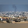The Israeli military conduct operations along the northern Gaza Strip border on May 20
