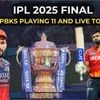 IPL 2025 Final: RCB vs PBKS Playing 11, live toss time, streaming