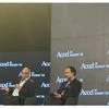 Abhishek Singh, Additional Secretary at the Ministry of Electronics and Information Technology (MeitY) and Prashanth Prakash, founding partner of Accel India at at the Accel AI Summit, 2025