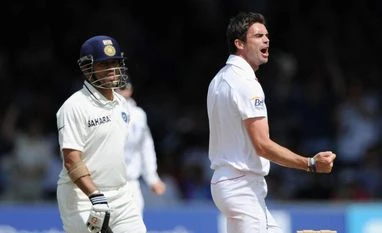 Sachin Tendulkar and James Anderson Sachin Tendulkar and James Anderson