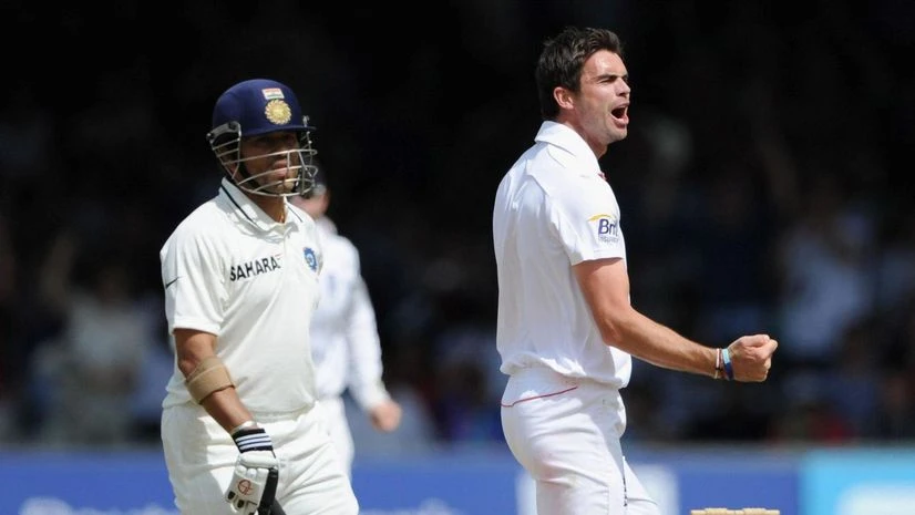 Sachin Tendulkar and James Anderson Sachin Tendulkar and James Anderson