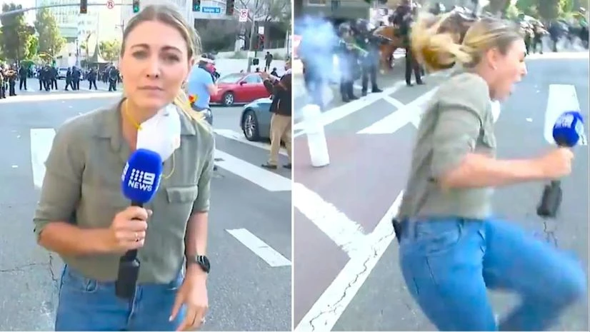 Australian journalist shot while reporting live on LA protest. WATCH | World News - Business Standard