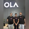 L-R Navendu Agarwal, Ola CIO, Chandra K ... AI head, Sunit Singh, SVP, Krutrim.