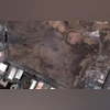 Natanz Enrichment Facility Satellite image show damage done by US airstrikes over Iran nuclear facilities in Natanz
