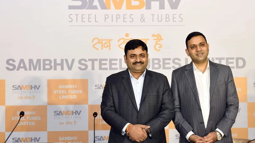 Sambhv Steel IPO Suresh Goyal, chairman and executive director at Sambhav Steel Pipes & Tubes, and Vikas Goyal, managing director & CEO at Sambhav Steel Pipes & Tubes