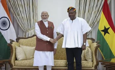 Ghana shows 'clear interest' in defence support from India: MEA secretary Prime Minister Narendra Modi with President of Ghana John Dramani Mahama during a meeting, in Accra, Ghana
