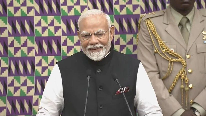 PM Modi in Ghana Prime Minister Narendra Modi on Thursday addressed Ghana’s Parliament, highlighting the shared colonial past of India and Ghana and their belief in democracy.