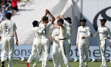 Team India celebrating wicket against England in Edgbaston Team India celebrating wicket against England in Edgbaston