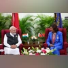 PM Narendra Modi, President Christine Carla Kangaloo PM Narendra Modi, President Christine Carla Kangaloo