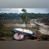 Boats sit after being washed ashore following deadly flooding in Kerr County, Texas, U.S., July 5, 2025 Boats sit after being washed ashore following deadly flooding in Kerr County, Texas, U.S., July 5, 2025