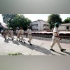 Police personnel keep vigil amid 'Bihar bandh' at Sachiwalay Halt Railway station in Patna, Bharat Bandh, strike , protest, July 9