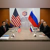 U.S. Secretary of State Marco Rubio meets with Russia's Foreign Minister Sergei Lavrov on the sidelines of the ASEAN Foreign Ministers' Meeting at the Kuala Lumpur Convention Centre in Kuala Lumpur