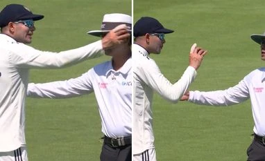 Gill with on-field umpire on day 2 of Lord's Test Gill with on-field umpire on day 2 of Lord's Test