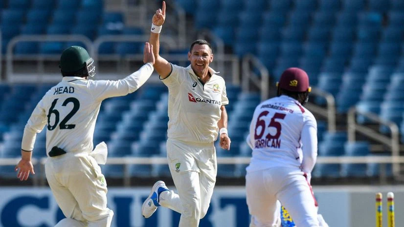 Scott Boland vs West Indies at Sabina Park Scott Boland vs West Indies at Sabina Park