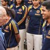 Shubman Gill with King Charles III