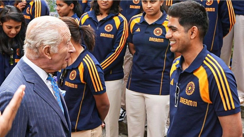 Shubman Gill with King Charles III Shubman Gill with King Charles III