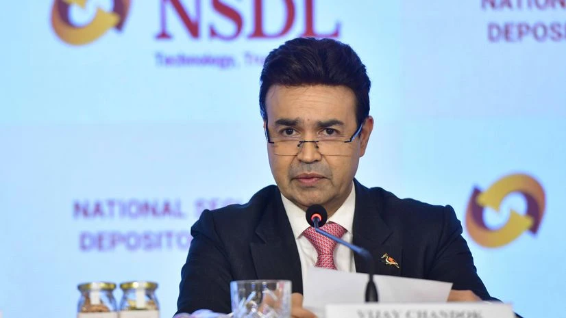 Vijay Chandok, Managing Director & Chief Executive Officer, National Securities Depository Limited (NSDL) during an IPO Press Conference in Mumbai. (PHOTO: KAMLESH PEDNEKAR) Vijay Chandok, Managing Director & Chief Executive Officer, National Securities Depository Limited (NSDL) during an IPO Press Conference in Mumbai. (PHOTO: KAMLESH PEDNEKAR)