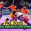 Pro Kabaddi League 2025 full schedule, venues, time, squads, live streaming