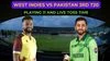 West Indies vs Pakistan 3rd T20 playing 11