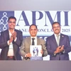 Sebi Chairman Tuhin Kanta Pandey (centre) during the APMI annual conclave in Mumbai on Wednesday (PHOTO: PTI)