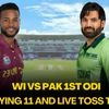 West Indies vs Pakistan 1st ODI playing 11, live toss time, and streaming