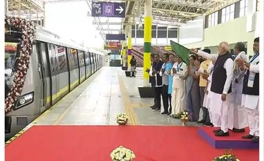 PM flags off 3 Vande Bharat trains, inaugrates a metro line in Bengaluru PM Modi