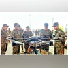 Spear Corps Commander Lt Gen Abhijit S Pendharkar (second from right) witnessed Ex drone Prahar — an exercise that validated the integration of drone technology into tactical operations (Photo: @Spearcorps/x)