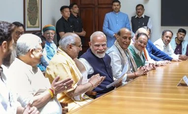 NDA V-P candidate Radhakrishnan files nomination in presence of PM Modi NDA's candidate CP Radhakrishnan