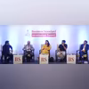 BS infra summit fossil panel Alok Kumar, former secretary, Ministry of Power, Mani Khurana, Sr. energy specialist, World Bank, Akshit Bansal, CEO & founder, Statiq, and Ramanuj Kumar, partner, Cyril Amarchand Mangaldas at the Business Standard Infrastructure Summit on Thursday..