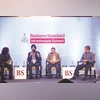Kuljit Singh, partner and leader – Infrastructure, EY, Rahul Mithal, chairman & MD, RITES Ltd, and Jagan Shah, CEO, The Infravision Foundation during a discussion with Business Standard