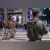 Members of the Ohio National Guard patrol 14th Street in Washington on Aug. 23.