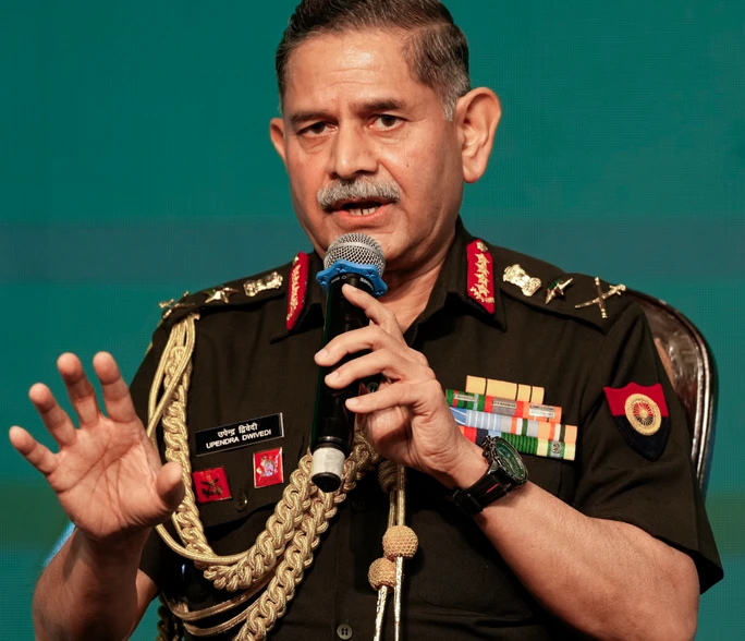 Chief of the Army Staff (COAS) General Upendra Dwivedi speaks during the 52nd National Management Convention, at Hotel Taj Palace, in New Delhi, Tuesday, September 9, 2025 (Photo: PTI) Chief of the Army Staff (COAS) General Upendra Dwivedi speaks during the 52nd National Management Convention, at Hotel Taj Palace, in New Delhi, Tuesday, September 9, 2025 (Photo: PTI)