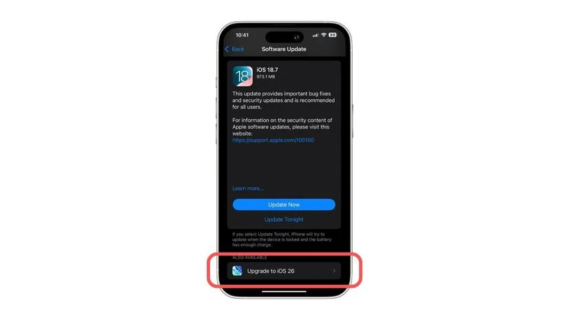 iOS 26 and iOS 18.7 available on iPhone 16 Pro Max iOS 26 and iOS 18.7 available on iPhone 16 Pro Max