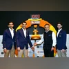 (L-R) Varun Khaitan, chief operating officer of Urban Co., Abhiraj Singh Bhal, CEO, Ashish Chauhan, CEO, NSE and Raghav Chandra, chief technology and product officer, pose for a photograph with the bell during the company's listing ceremony at the NS (L-R) Varun Khaitan, chief operating officer of Urban Co., Abhiraj Singh Bhal, CEO, Ashish Chauhan, CEO, NSE and Raghav Chandra, chief technology and product officer, pose for a photograph with the bell during the company's listing ceremony at the NS