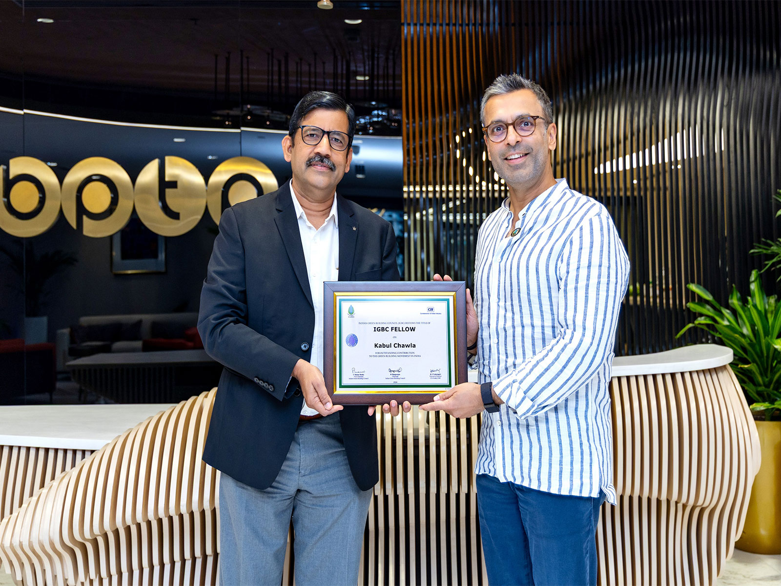 Kabul Chawla, Chairman and Managing Director of BPTP, Honoured with IGBC  Fellow Award for Pioneering Sustainable Contributions