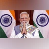 In this image posted on Sept. 26, 2026, Prime Minister Narendra Modi greets as he virtually launches Bihar's Mukhyamantri Mahila Rojgar Yojana via video conferencing from New Delhi